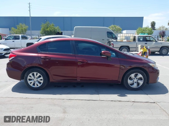 2014 Honda Civic LX with VIN 19XFB2F53EE241116, listed as a IAAI auction lot 42058308 with 204,734 mi miles and . Bid and sale history available at DreamBid. Image 13.