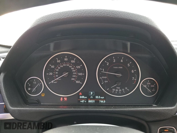 2017 BMW 3 Series 340i xDrive with VIN WBA8B7C31HA190096, listed as a Copart auction lot 82224424 with 89,531 mi miles and Salvage Title. Bid and sale history available at carsss.com. Image 9.