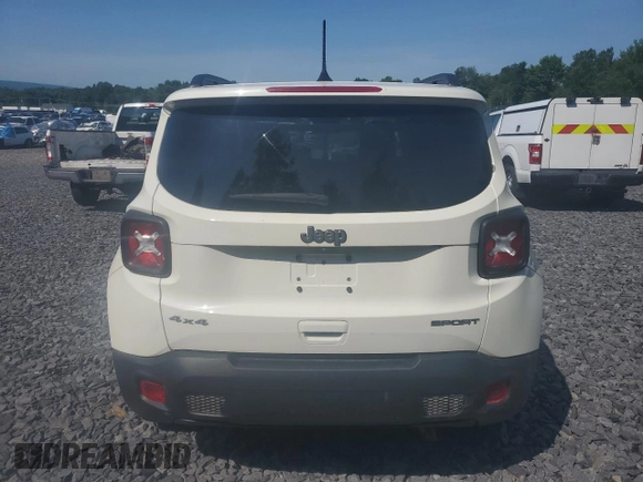 2020 Jeep Renegade Sport with VIN ZACNJBAB8LPL72924, listed as a Copart auction lot 59729075 with 153,257 mi miles and Salvage title. Bid and sale history available at DreamBid. Image 6.