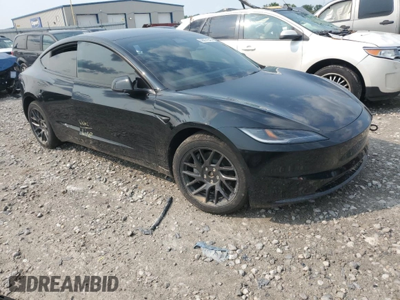 2025 Tesla Model 3 Long Range with VIN 5YJ3E1EBXSF939899, listed as a Copart auction lot 58074545 with Not provided miles and Salvage title. Bid and sale history available at DreamBid. Image 4.