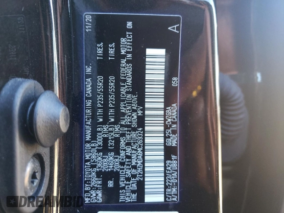 2021 Lexus RX with VIN 2T2HZMDA6MC269324, listed as a Copart auction lot 63968272 with 15,766 mi miles. Bid and sale history available at carsss.com. Image 10.