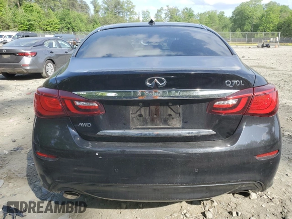 2015 Infiniti Q70 with VIN JN1BY1PR3FM830603, listed as a Copart auction lot 55397975 with Not provided miles and Non repairable. Bid and sale history available at DreamBid. Image 6.