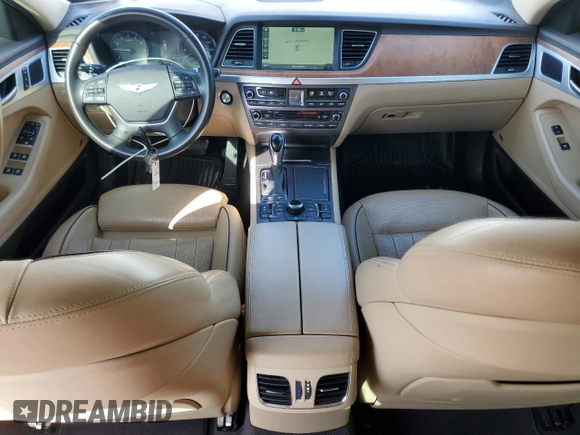 2015 Hyundai Genesis 3.8L with VIN KMHGN4JE0FU028492, listed as a Copart auction lot 48904625 with 137,715 mi miles and Salvage Title. Bid and sale history available at carsss.com. Image 8.