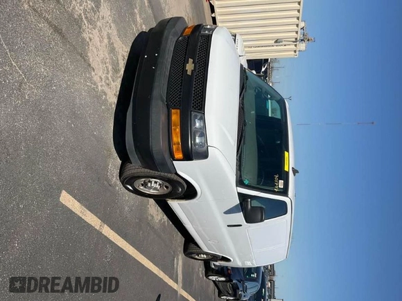 2020 Chevrolet Express Cargo Van with VIN 1GCWGAFGXL1229039, listed as a IAAI auction lot 41964431 with 106,465 mi miles. Bid and sale history available at carsss.com. Image 1.
