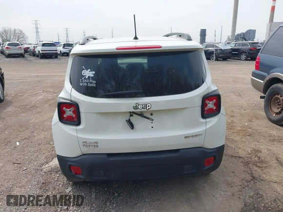 2017 Jeep Renegade Sport with VIN ZACCJBAB4HPG47710, listed as a IAAI auction lot 42024300 with 99,154 mi miles and . Bid and sale history available at carsss.com. Image 16.