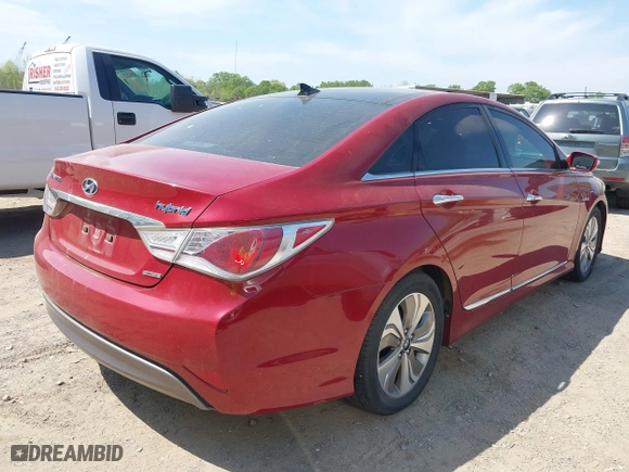 2013 Hyundai Sonata Hybrid with VIN KMHEC4A46DA080504, listed as a IAAI auction lot 42066994 with 107,888 mi miles. Bid and sale history available at carsss.com. Image 4.