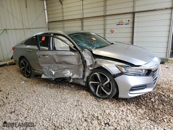 2019 Honda Accord Sedan LX 1.5T with VIN 1HGCV1F19KA130684, listed as a Copart auction lot 48579105 with 0 mi miles and Salvage Title. Bid and sale history available at carsss.com. Image 4.