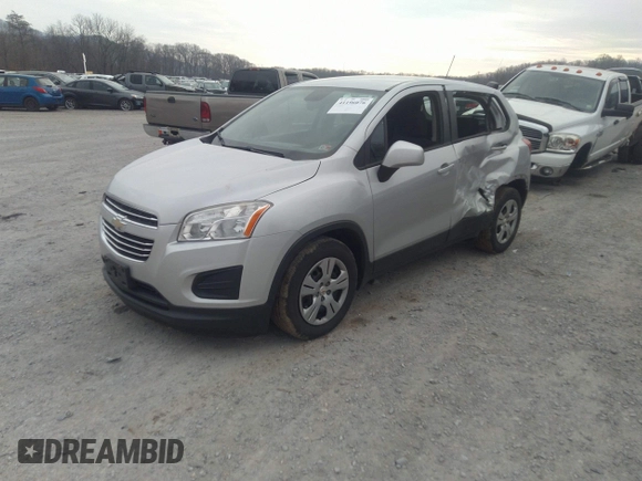 2016 Chevrolet Trax LS with VIN 3GNCJKSB1GL254664, listed as a IAAI auction lot 41196076 with 153,205 mi miles. Bid and sale history available at carsss.com. Image 17.