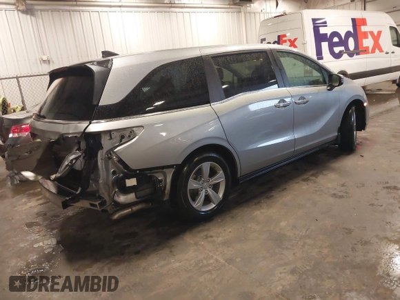 2018 Honda Odyssey EX-L with VIN 5FNRL6H74JB102004, listed as a IAAI auction lot 41724551 with 85,083 mi miles and . Bid and sale history available at DreamBid. Image 4.