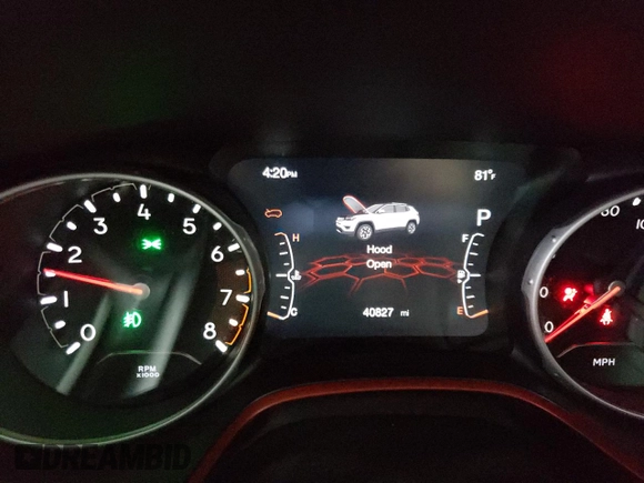 2020 Jeep Compass Trailhawk with VIN 3C4NJDDB4LT112426, listed as a Copart auction lot 56547345 with 40,827 mi miles and Salvage title. Bid and sale history available at DreamBid. Image 9.