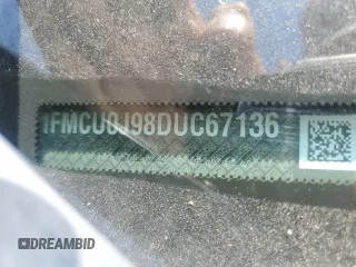 2013 Ford Escape Titanium with VIN 1FMCU0J98DUC67136, listed as a Copart auction lot 57967495 with 72,258 mi miles and Salvage title. Bid and sale history available at DreamBid. Image 13.