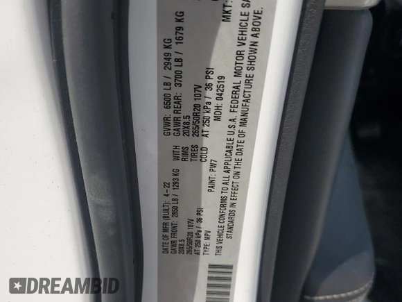2022 Jeep Grand Cherokee Limited с VIN 1C4RJJBG5N8582111, выставлен на аукционе Copart как лот 47116775 с пробегом 27 086 миль миль и На запчасти • Non repairable. История ставок и продаж доступна на DreamBid. Изображение 15.