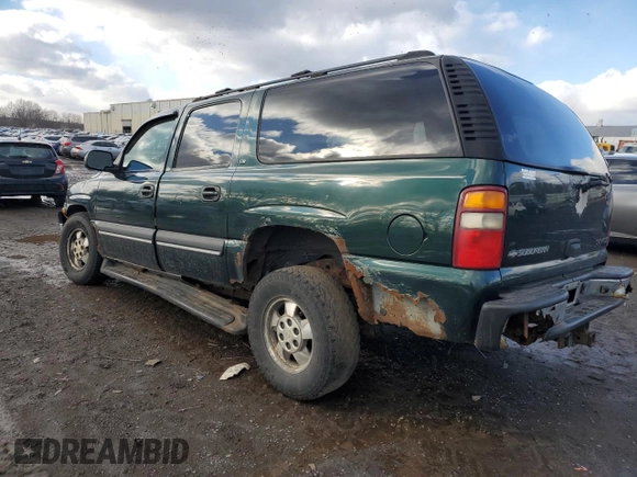 2002 Chevrolet Suburban Z71 with VIN 3GNFK16ZX2G298434, listed as a Copart auction lot 43641805 with 0 mi miles and Salvage Title. Bid and sale history available at carsss.com. Image 2.