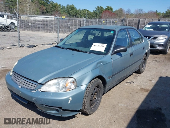 2000 Honda Civic LX with VIN 1HGEJ667XYL058591, listed as a IAAI auction lot 42113441 with 225,945 mi miles. Bid and sale history available at carsss.com. Image 2.