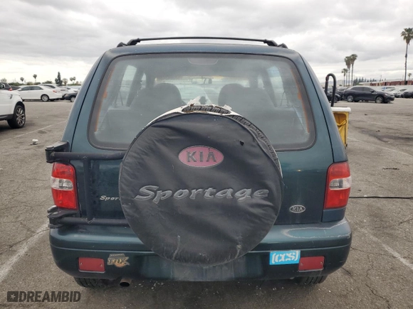 2001 Kia Sportage with VIN KNDJB723615696057, listed as a Copart auction lot 53584345 with 107,965 mi miles and Clean Title. Bid and sale history available at carsss.com. Image 6.