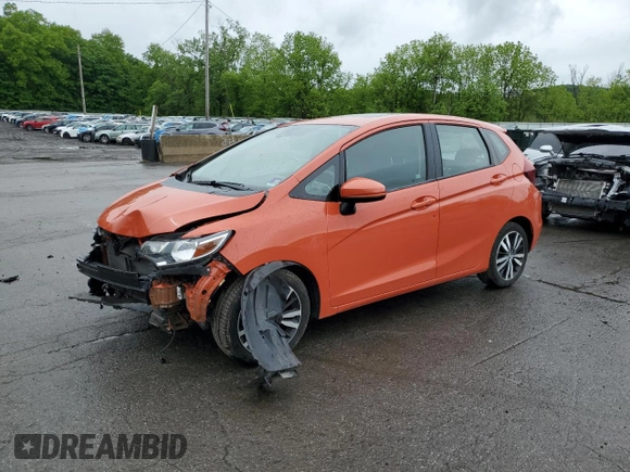 2018 Honda Fit EX with VIN 3HGGK5H81JM705759, listed as a Copart auction lot 58015445 with 37,990 mi miles and Salvage title. Bid and sale history available at DreamBid. Image 1.