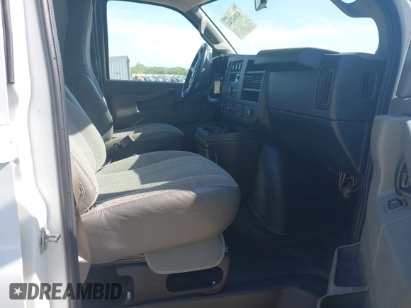 2019 Chevrolet Express Cargo Van with VIN 1GCWGAFP5K1296131, listed as a IAAI auction lot 42082742 with 217,740 mi miles. Bid and sale history available at carsss.com. Image 5.
