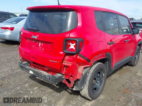 2019 Jeep Renegade Sport with VIN ZACNJAAB8KPK37967, listed as a IAAI auction lot 41571609 with 89,413 mi miles and . Bid and sale history available at DreamBid. Image 6.