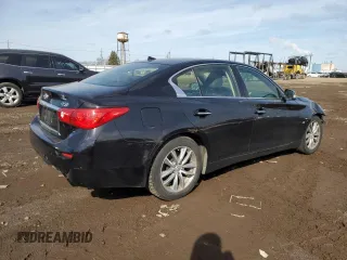 2014 Infiniti Q50 with VIN JN1BV7AR2EM680986, listed as a Copart auction lot 47802735 with 165,946 mi miles and Salvage Title. Bid and sale history available at DreamBid. Image 3.
