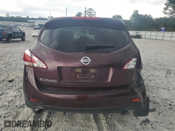 2013 Nissan Murano S with VIN JN8AZ1MU2DW203735, listed as a Copart auction lot 72191344 with 0 mi miles and Salvage Title. Bid and sale history available at carsss.com. Image 6.