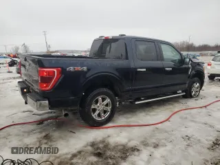 2022 Ford F-150 XL with VIN 1FTEW1EPXNKD65345, listed as a Copart auction lot 43412035 with 56,312 mi miles and Salvage Title. Bid and sale history available at carsss.com. Image 3.