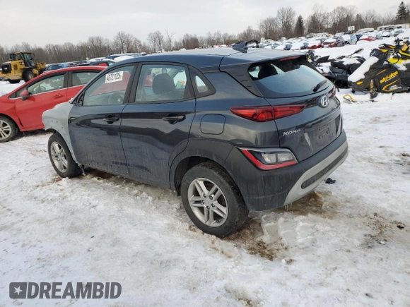 2022 Hyundai Kona SE with VIN KM8K2CAB9NU768527, listed as a Copart auction lot 43721125 with 76,231 mi miles and Salvage Title. Bid and sale history available at carsss.com. Image 2.