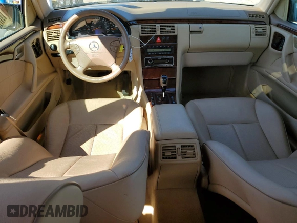 2001 Mercedes-Benz E-Class with VIN WDBJF65J51B386619, listed as a Copart auction lot 46623515 with 108,209 mi miles and Salvage Title. Bid and sale history available at carsss.com. Image 8.