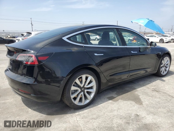 2018 Tesla Model 3 Long Range Battery with VIN 5YJ3E1EA6JF176429, listed as a Copart auction lot 53272005 with 46,243 mi miles and Salvage Title. Bid and sale history available at DreamBid. Image 3.