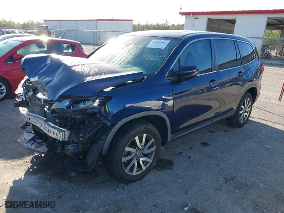 2019 Honda Pilot EX-L with VIN 5FNYF5H50KB027296, listed as a IAAI auction lot 41562554 with 57,726 mi miles. Bid and sale history available at carsss.com. Image 17.