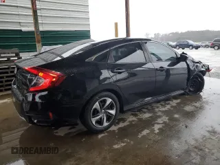 2019 Honda Civic Sedan LX with VIN 19XFC2F60KE031929, listed as a Copart auction lot 48042095 with 96,958 mi miles and Salvage Title. Bid and sale history available at carsss.com. Image 3.
