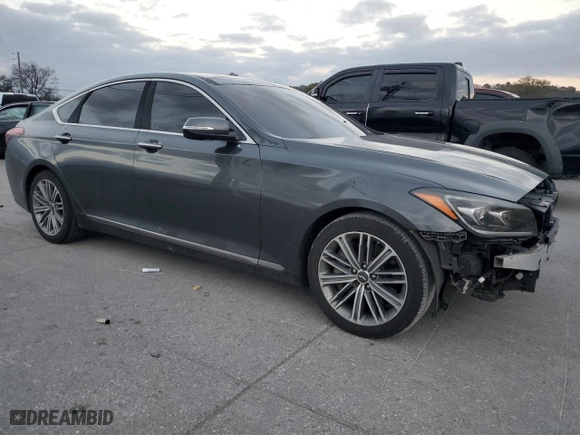 2018 Genesis G80 3.8L with VIN KMHGN4JE3JU242708, listed as a Copart auction lot 79191644 with 89,253 mi miles and Salvage Title. Bid and sale history available at carsss.com. Image 4.