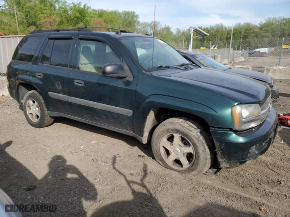 2005 Chevrolet TrailBlazer LT with VIN 1GNDT13S252290501, listed as a Copart auction lot 53621315 with 0 mi miles and Salvage Title. Bid and sale history available at carsss.com. Image 4.