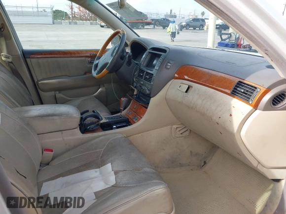 2004 Lexus LS 430 with VIN JTHBN36F140165275, listed as a IAAI auction lot 42182212 with 246,908 mi miles and . Bid and sale history available at DreamBid. Image 5.