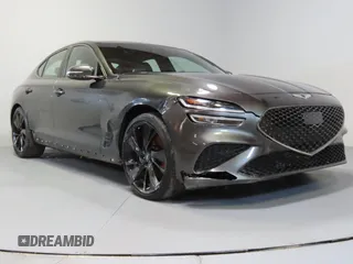 2023 Genesis G70 2.0T with VIN KMTG34TA4PU135150, listed as a Copart auction lot 52994415 with 19,794 mi miles and Salvage Title. Bid and sale history available at carsss.com. Image 1.