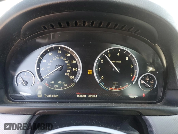 2014 BMW 5 Series 535i xDrive with VIN WBA5B3C50ED538414, listed as a Copart auction lot 44180645 with 158,560 mi miles and Salvage Title. Bid and sale history available at carsss.com. Image 9.