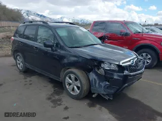 2015 Subaru Forester 2.5i Premium with VIN JF2SJADCXFH821389, listed as a IAAI auction lot 41940129 with 48,955 mi miles. Bid and sale history available at carsss.com. Image 1.