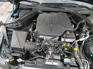 2024 Genesis G70 2.5T with VIN KMTG34SC7RU140896, listed as a Copart auction lot 50145395 with 4,760 mi miles and Salvage title. Bid and sale history available at DreamBid. Image 14.