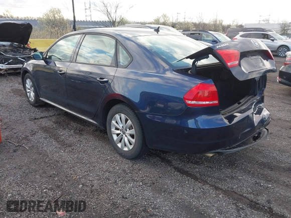 2012 Volkswagen Passat S w/Appearance with VIN 1VWAP7A36CC090112, listed as a IAAI auction lot 41983476 with 118,853 mi miles. Bid and sale history available at carsss.com. Image 3.