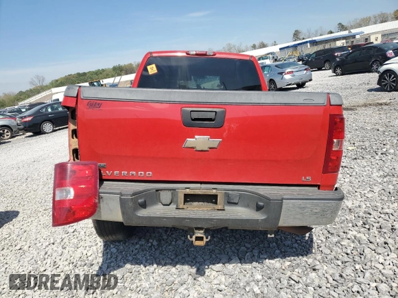 2010 Chevrolet Silverado 1500 LS with VIN 1GCSKREA5AZ107311, listed as a Copart auction lot 50485935 with Not Provided miles and Salvage Title. Bid and sale history available at DreamBid. Image 6.