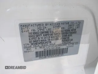 2017 Nissan Sentra SV z VIN 3N1AB7AP5HL642735, wystawiony jako IAAI lot #42321809 z przebiegiem 84 268 mil mil oraz . Historia ofert i sprzedaży dostępna na DreamBid. Obrazek 9.
