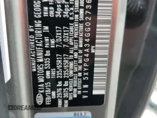 2016 Kia Sorento L with VIN 5XYPG4A34GG027362, listed as a Copart auction lot 84928684 with 154,502 mi miles and Salvage Title. Bid and sale history available at DreamBid. Image 13.