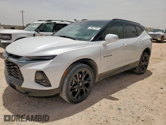 2022 Chevrolet Blazer RS with VIN 3GNKBERS2NS148923, listed as a Copart auction lot 56627925 with 36,198 mi miles and Salvage title. Bid and sale history available at DreamBid. Image 1.