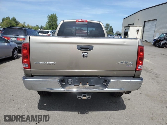 2006 Dodge 2500 SLT z VIN 1D7KS28C66J133092, wystawiony jako Copart lot #54541285 z przebiegiem 118 218 mil mil oraz Szkoda całkowita • Salvage title. Historia ofert i sprzedaży dostępna na DreamBid. Obrazek 6.
