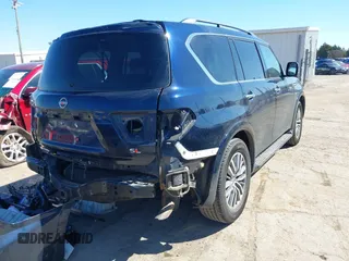 2021 Nissan Armada SL with VIN JN8AY2BB1M9792186, listed as a IAAI auction lot 41722900 with 82,675 mi miles. Bid and sale history available at carsss.com. Image 4.