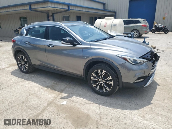 2017 Infiniti QX30 Premium with VIN SJKCH5CR2HA024168, listed as a Copart auction lot 59262525 with 61,846 mi miles and Salvage title. Bid and sale history available at DreamBid. Image 4.