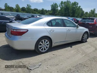 2007 Lexus LS 460 with VIN JTHBL46F675012345, listed as a Copart auction lot 59479965 with 148,538 mi miles and Clean title. Bid and sale history available at DreamBid. Image 3.