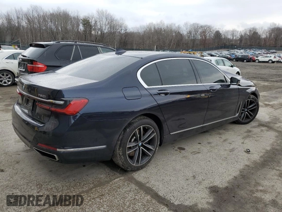 2020 BMW 7 Series 750i xDrive with VIN WBA7U2C09LGJ59554, listed as a Copart auction lot 42056323 with 56,101 mi miles. Bid and sale history available at carsss.com. Image 3.