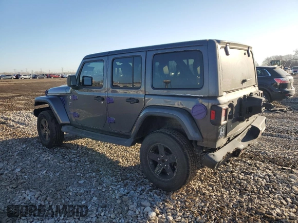 2018 Jeep Wrangler Unlimited Sahara with VIN 1C4HJXEN3JW197225, listed as a Copart auction lot 47319415 with 71,442 mi miles and Salvage Title. Bid and sale history available at carsss.com. Image 2.