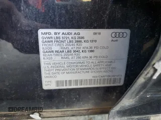 2019 Audi SQ5 Prestige with VIN WA1C4AFY0K2001073, listed as a Copart auction lot 70517953 with 48,485 mi miles. Bid and sale history available at carsss.com. Image 15.