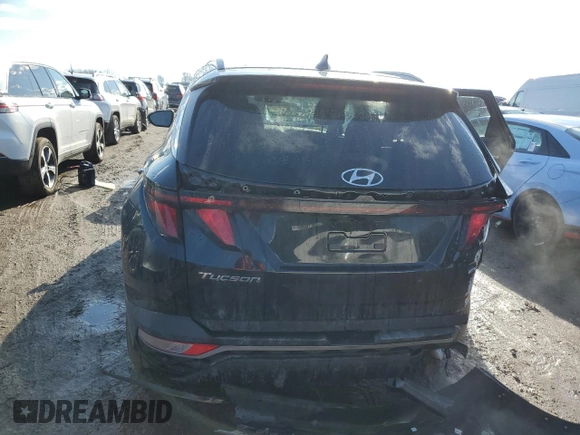 2024 Hyundai Tucson SEL with VIN KM8JBCDE7RU319788, listed as a Copart auction lot 46882775 with 13,206 mi miles and Salvage Title. Bid and sale history available at carsss.com. Image 6.